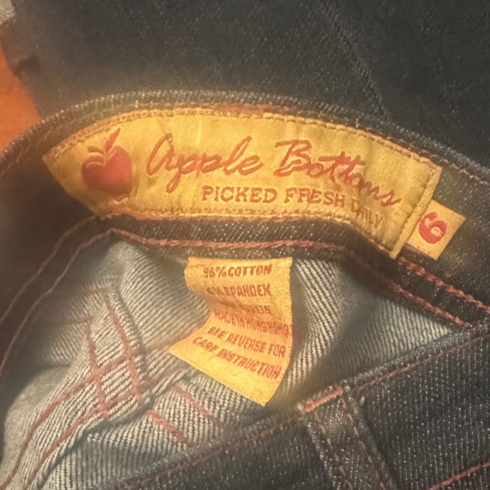Apple Bottoms Women's Flare Jeans with Red Stitching - Picture 2 of 5